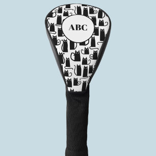 Black Cat Monogram Golf Head Cover