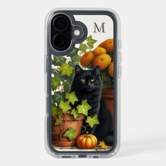  Black Cat  Monogram  Speck iPhone Case (Front (Black))
