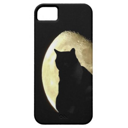 Black cat moon iphone phone case