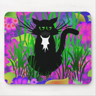 BLACK CAT MOUSE PAD
