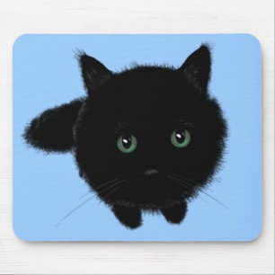 Black Cat Mouse Pad