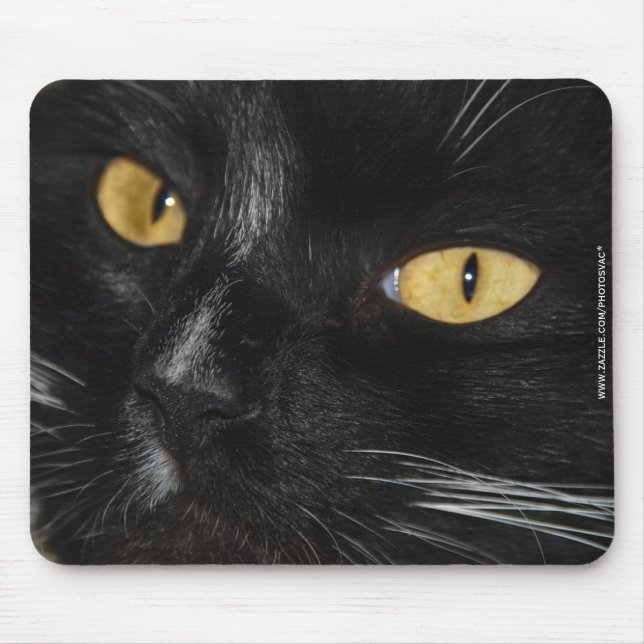 Black cat mouse pad (Front)