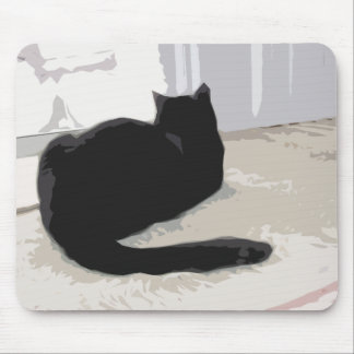 Black Cat Mouse Pad