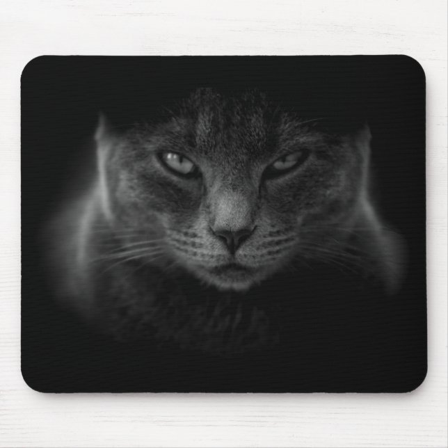 Black Cat Mouse Pad (Front)