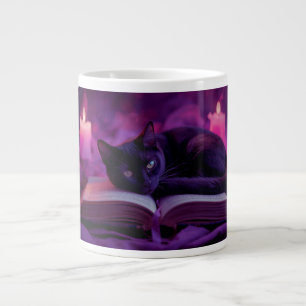 Black Cat Mug Witchy Candlelight Coffee Cup