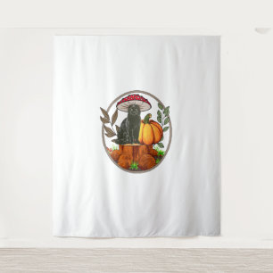 Black Cat Mushroom-Shirt Baby Boy Toddler Cute Cot Tapestry