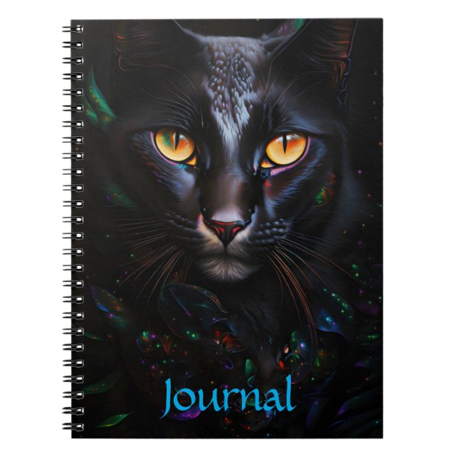 Black Cat Mystical Style Art Journal (Front)