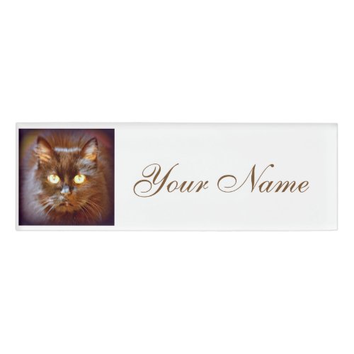 black cat name tag