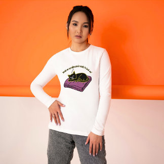 Black Cat Nap Time T-Shirt