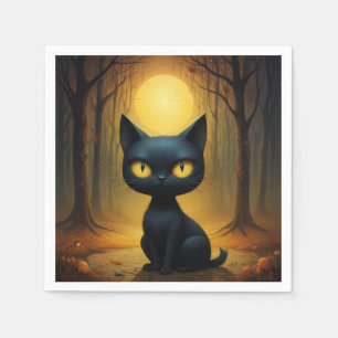 Black cat napkins