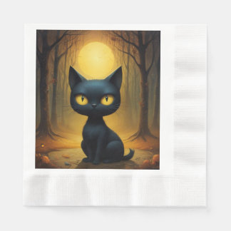 Black cat napkins