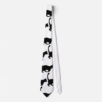 Black Cat Neck Tie by freepaganpages at Zazzle