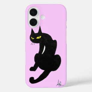BLACK CAT NINJA Pink Lilac iPhone 16 Case