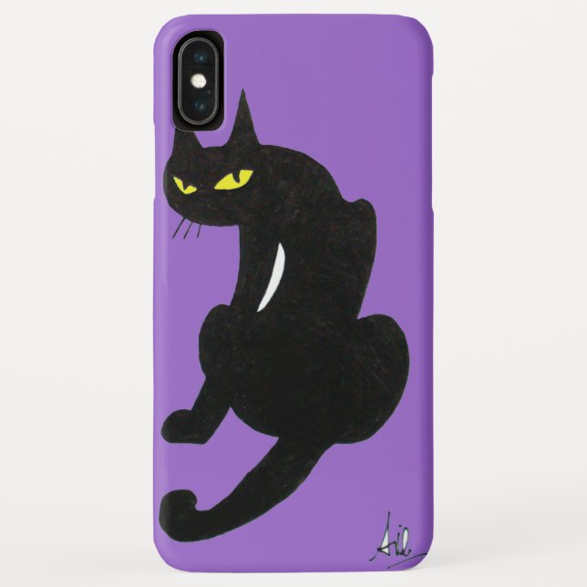 BLACK CAT NINJA Purple Case-Mate iPhone Case (Back)