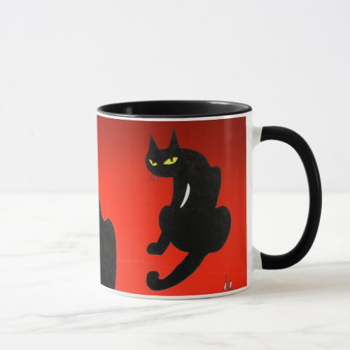 BLACK CAT NINJA Red Mug