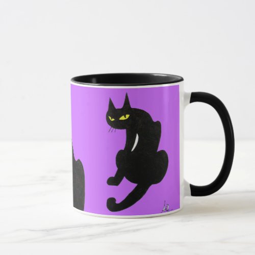 BLACK CAT NINJA Ultra Violet Purple Mug