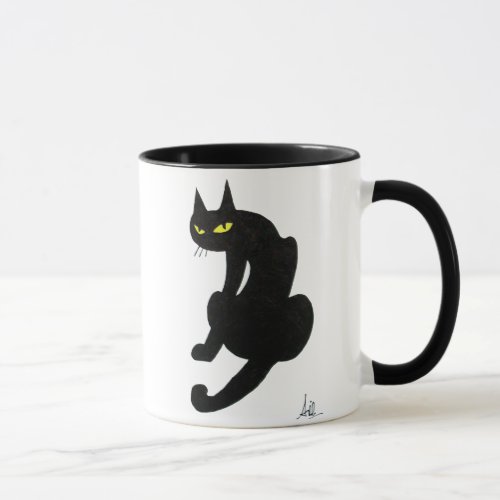 BLACK CAT NINJA White Mug