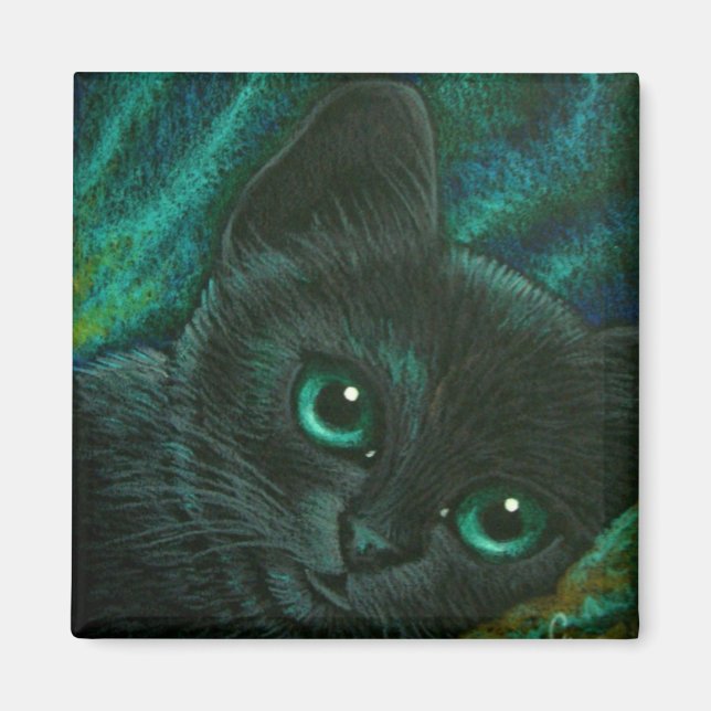 BLACK CAT - NORTHERN LIGHT Magnet (Front)
