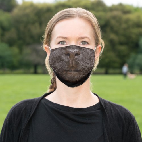 Black Cat Nose Adult Cloth Face Mask