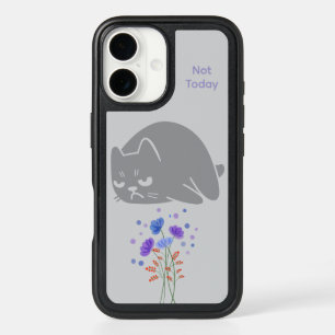 Black Cat Not Today OtterBox Case – Light Gray