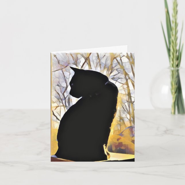 Black Cat Note Cards (Front)