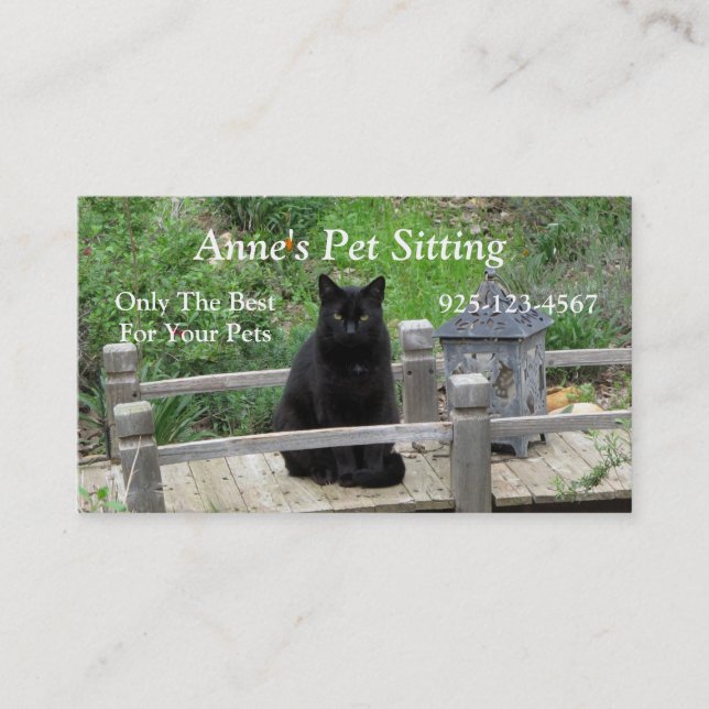 Black Cat on Bridge Business Cards (Front)