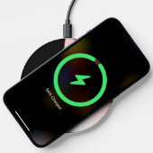 Black Cat on Pink Wireless Charger (Phone)