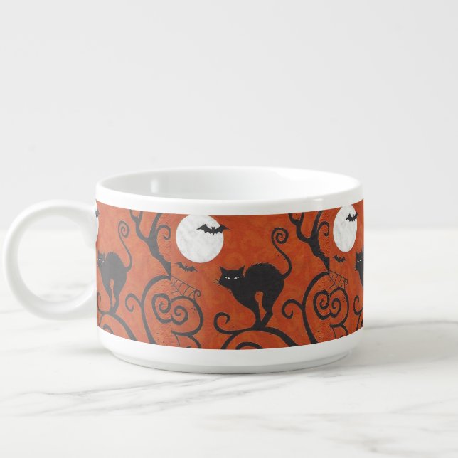 black cat orange bowl (Right)