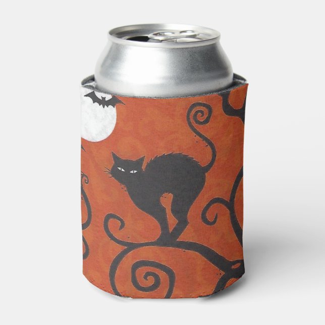 black cat orange can cooler (Can Front)