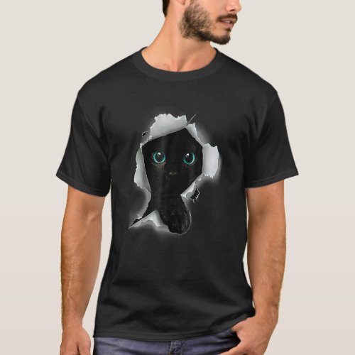 Black Cat Orn Cloth  For Cat  Cat Dad Cat Mom T-Shirt