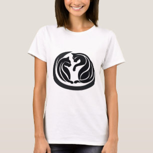 Black Cat Pair: A Modern Love Story T-Shirt