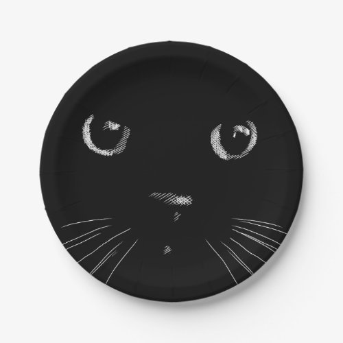 Black cat  paper plates