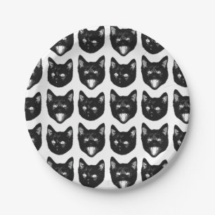 Black Cat Paper Plates