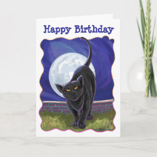 Black Cat Party Center Card