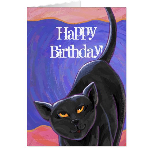 Black Cat Party Center Cards (Front)