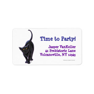 Black Cat Party Center Label