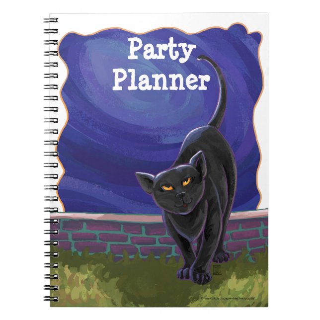 Black Cat Party Center Notebook (Front)