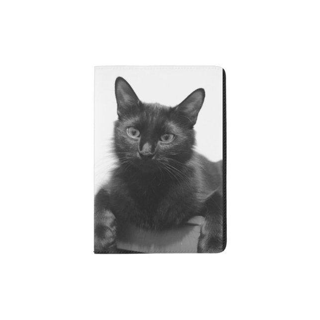 Black Cat Passport Holder (Front)