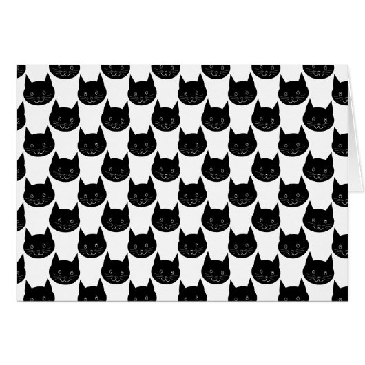 Black Cat Pattern. Cards (Front Horizontal)