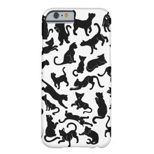 Black Cat Pattern Barely There iPhone 6 Case