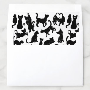 Black Cat Pattern Envelope Liner