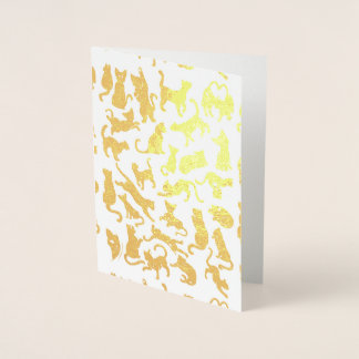 Black Cat Pattern Foil Card