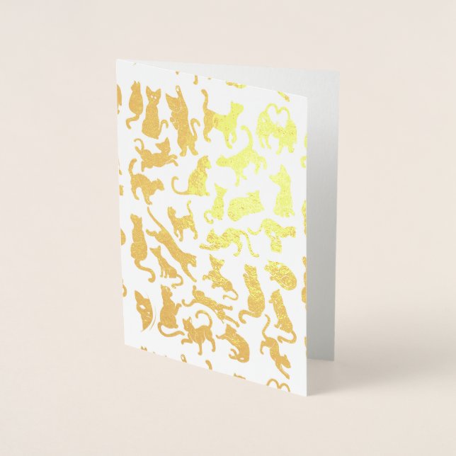 Black Cat Pattern Foil Card (Front)