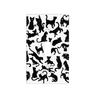 Black Cat Pattern Light Switch Cover