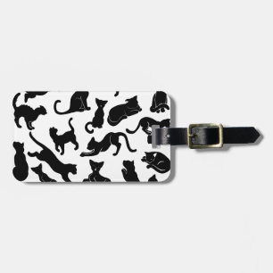 Black Cat Pattern Luggage Tag
