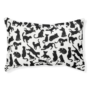 Black Cat Pattern Pet Bed