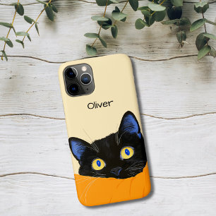Black Cat Peeking iPhone 11 Pro Case