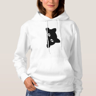 Black Cat Peeking Hoodie