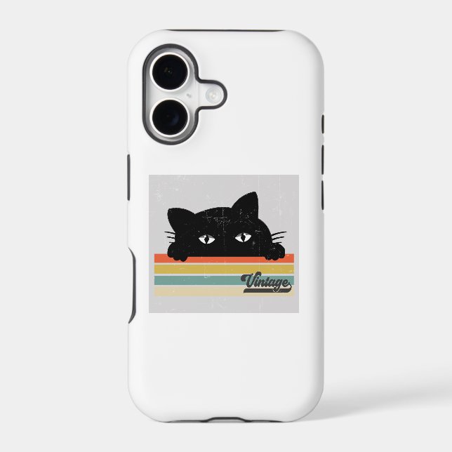 Black Cat Peeking  Iphone Case (Back)