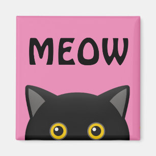 BLACK CAT PEEKING MAGNETS